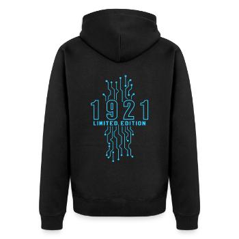 Birthday 1921 Gaming Limited Edition Gamer - Unisex Premium Organic Zip Hoodie - black - Back - Nico (187cm)