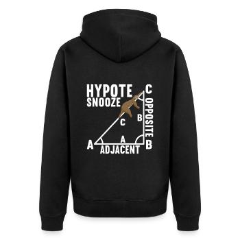 Mathe Mathelehrer - Unisex Premium Bio Zip Hoodie - Schwarz - Hinten - Nico (187cm)