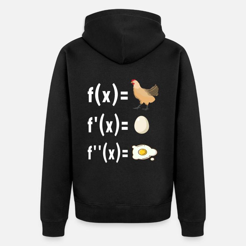 Mathe Mathelehrer - Unisex Premium Bio Zip Hoodie - Schwarz