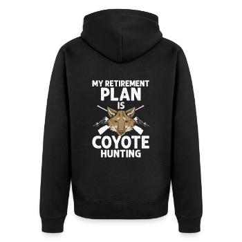 Conception de coyote pour les réacteurs de coyote - Veste à capuche bio Premium Unisexe - noir - Dos - Nico (187cm)