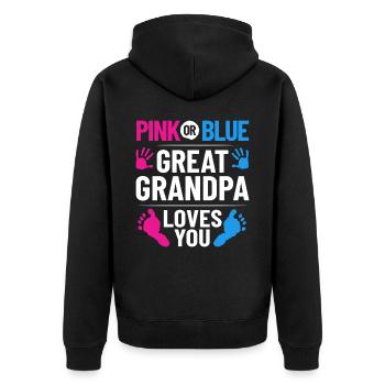 Urgroßvater Opa Uropa Urgroßeltern Großvater - Unisex Premium Bio Zip Hoodie - Schwarz - Hinten - Nico (187cm)