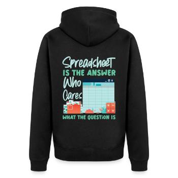 Accountant Bookkeeper Accounting - Unisex Premium Organic Zip Hoodie - black - Back - Nico (187cm)