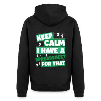Accountant Bookkeeper Accounting - Unisex Premium Bio Zip Hoodie - Schwarz - Hinten - Nico (187cm)