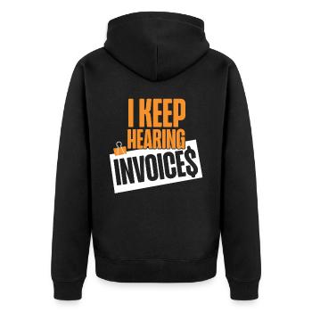 Accountant Bookkeeper Accounting I - Unisex Premium Organic Zip Hoodie - black - Back - Nico (187cm)