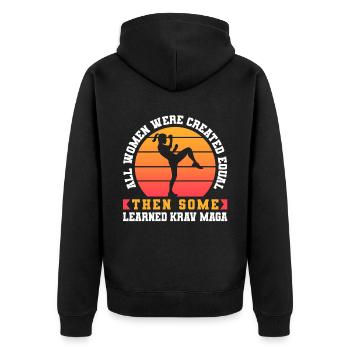 Krav Maga Apparel Israélien Self - Veste à capuche bio Premium Unisexe - noir - Dos - Nico (187cm)