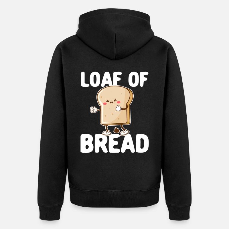 Funny bread baker - Unisex Premium Organic Zip Hoodie - black