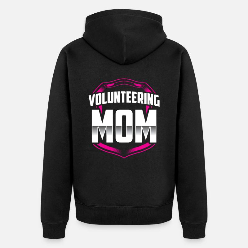 Ehrenamtliche Mutter Freiwillig Freiwilliger Beruf - Unisex Premium Bio Zip Hoodie - Schwarz