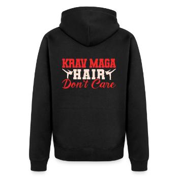 Krav Maga Apparel Israélien Self - Veste à capuche bio Premium Unisexe - noir - Dos - Nico (187cm)