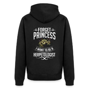 Herpetology Reptiles Herpetologist Lizards - Unisex Premium Organic Zip Hoodie - black - Back - Nico (187cm)