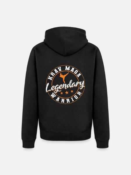 Krav Maga Apparel Israeli Self - Unisex Premium Organic Zip Hoodie - black