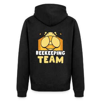 Team Beekeeping Honey Beekeepers Beekeepers - Unisex Premium Organic Zip Hoodie - black - Back - Nico (187cm)
