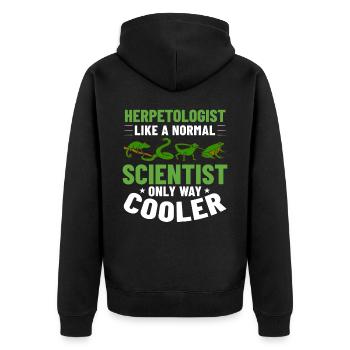 Herpetology Reptiles Herpetologist Lizards - Unisex Premium Organic Zip Hoodie - black - Back - Nico (187cm)