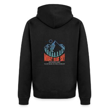Mount Blue Sky - Unisex Premium Organic Zip Hoodie - black - Back - Nico (187cm)