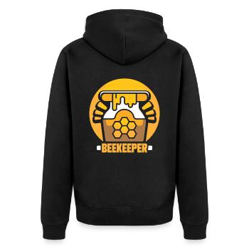 Beekeeping Beekeeping Beekeepers Honey Bee - Unisex Premium Organic Zip Hoodie - black - Back - Nico (187cm)