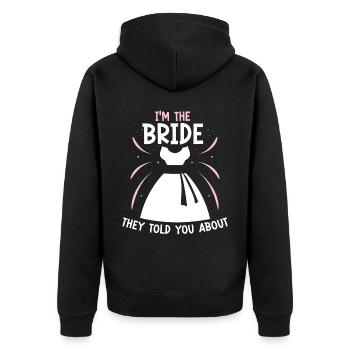 Je suis la mariée dont ils vous ont parlé - Veste à capuche bio Premium Unisexe - noir - Dos - Nico (187cm)
