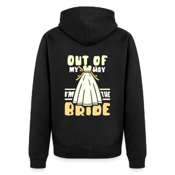 À l’écart, je suis le mariage de la mariée - Veste à capuche bio Premium Unisexe - noir - Dos - Nico (187cm)