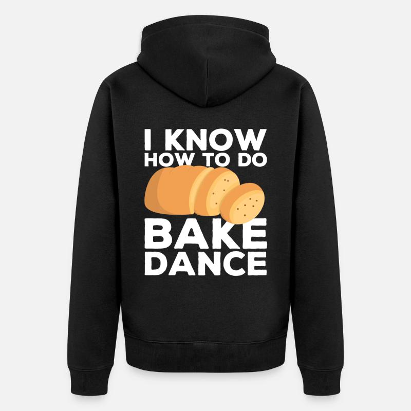 Lustiger Brotbacken-Bäcker - Unisex Premium Bio Zip Hoodie - Schwarz