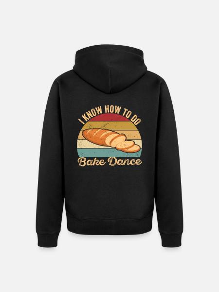 Funny bread baker - Unisex Premium Organic Zip Hoodie - black