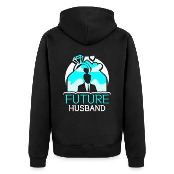 Future Husband Party Groom Mariage - Veste à capuche bio Premium Unisexe - noir - Dos - Nico (187cm)