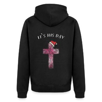 Église de service de Noël Cross - Veste à capuche bio Premium Unisexe - noir - Dos - Nico (187cm)