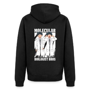 Biology Biologist Molecular biologist - Unisex Premium Organic Zip Hoodie - black - Back - Nico (187cm)