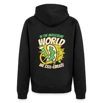 Biology Biologist Molecular biologist - Unisex Premium Organic Zip Hoodie - black - Back - Nico (187cm)