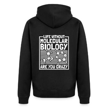 Biology Biologist Molecular biologist - Unisex Premium Organic Zip Hoodie - black - Back - Nico (187cm)