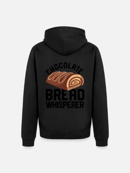 Funny bread baker - Unisex Premium Organic Zip Hoodie - black