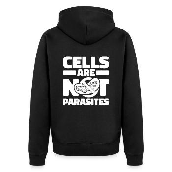 Biologie Biologe Zellen Molekularbiologe - Unisex Premium Bio Zip Hoodie - Schwarz - Hinten - Nico (187cm)
