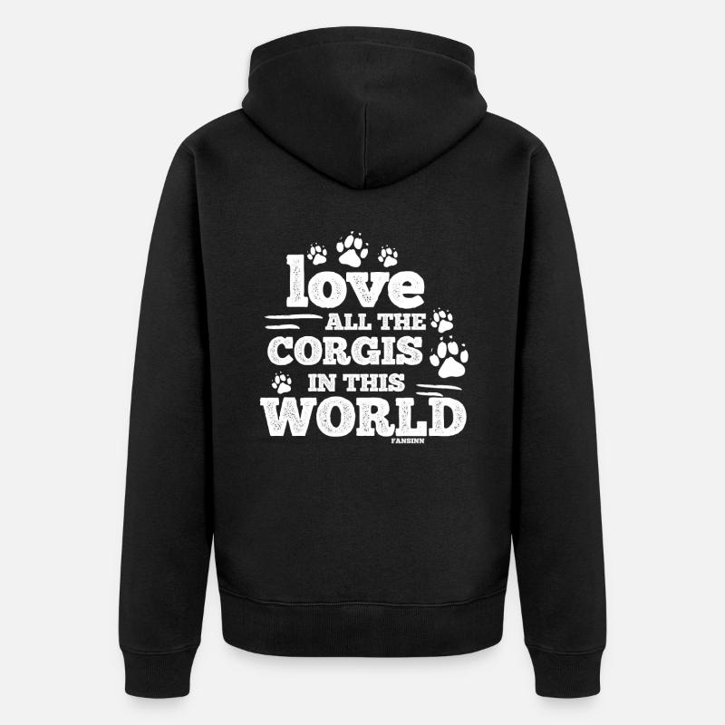 Corgi - Veste à capuche bio Premium Unisexe - noir
