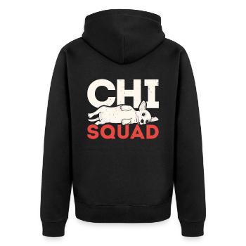 Chihuahua Hundebesitzer Welpenliebhaber Pfote Liebe Doggy Welpe - Unisex Premium Bio Zip Hoodie - Schwarz - Hinten - Nico (187cm)