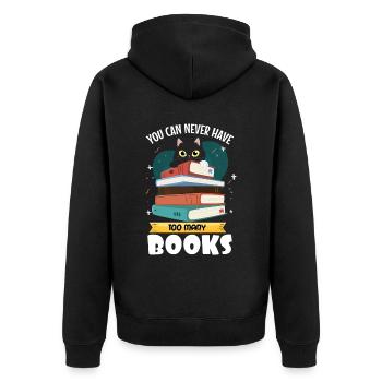 Vous ne pouvez jamais avoir trop de livres - Veste à capuche bio Premium Unisexe - noir - Dos - Nico (187cm)