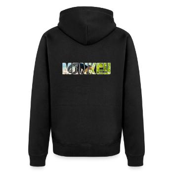 Singe - Veste à capuche bio Premium Unisexe - noir - Dos - Nico (187cm)
