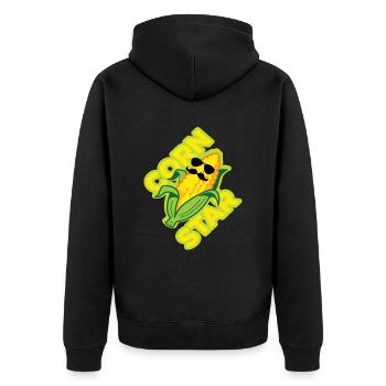 Corn Star Corn Pornstar - Unisex Premium Organic Zip Hoodie - black - Back - Nico (187cm)