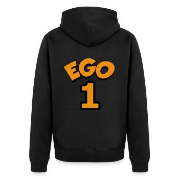 Ego 1 égoïste numéro un - Veste à capuche bio Premium Unisexe - noir - Dos - Nico (187cm)