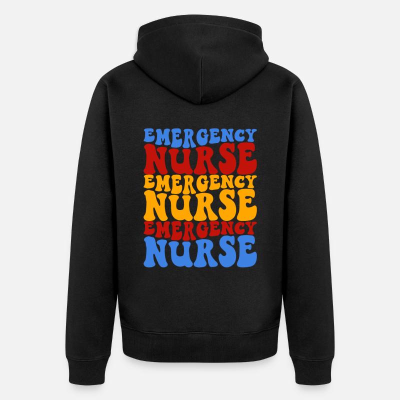 Krankenschwester Pflegekraft - Unisex Premium Bio Zip Hoodie - Schwarz