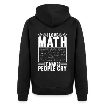 Professeur de mathématiques - Veste à capuche bio Premium Unisexe - noir - Dos - Nico (187cm)