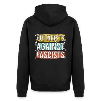 Bassistes contre racistes Bassistes contre droite - Veste à capuche bio Premium Unisexe - noir - Dos - Nico (187cm)