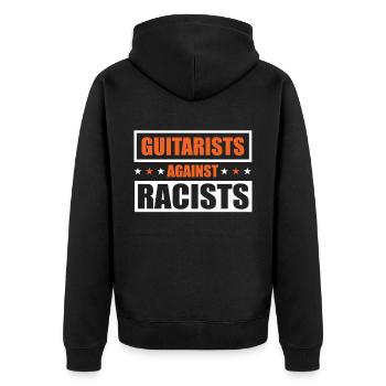 Bassistes contre racistes Bassistes contre droite - Veste à capuche bio Premium Unisexe - noir - Dos - Nico (187cm)