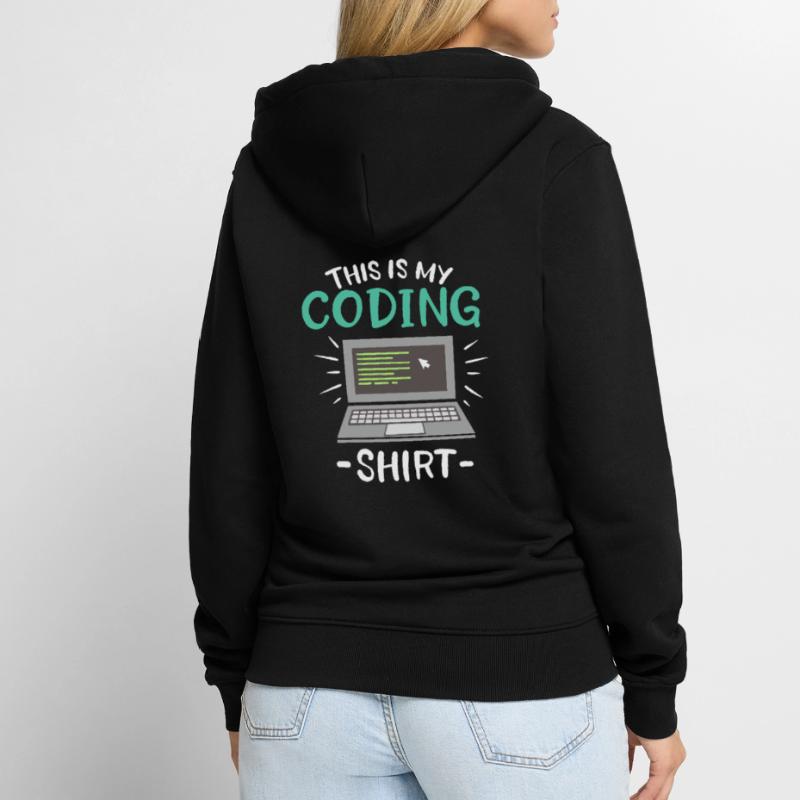 Ceci est mon codeur de chemise de codage Veste à capuche bio Premium Unisexe
