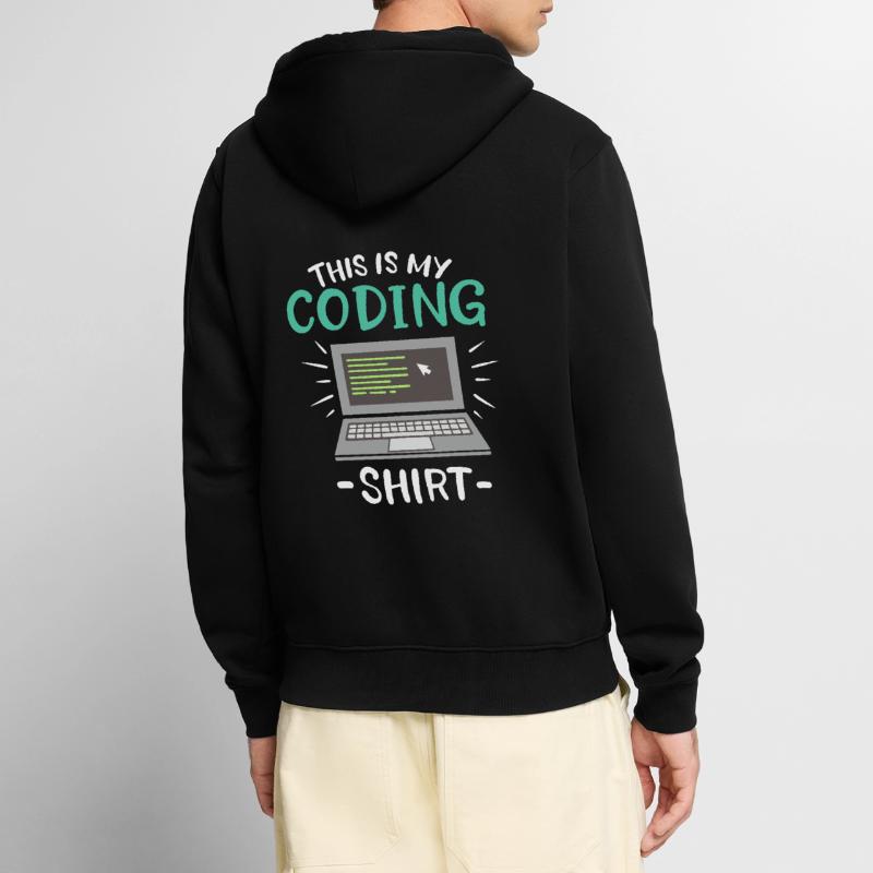 This is my Coding Shirt Coder Unisex Premium Organic Zip Hoodie