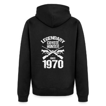 Conception de coyote pour les réacteurs de coyote - Veste à capuche bio Premium Unisexe - noir - Dos - Nico (187cm)