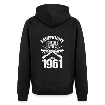 Conception de coyote pour les réacteurs de coyote - Veste à capuche bio Premium Unisexe - noir - Dos - Nico (187cm)