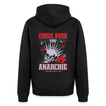 Punk Rock Pogo Anarchie Punks Punk Rocker Punk - Veste à capuche bio Premium Unisexe - noir - Dos - Nico (187cm)