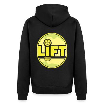 Lift Gym Workout Haltérophilie - Veste à capuche bio Premium Unisexe - noir - Dos - Nico (187cm)