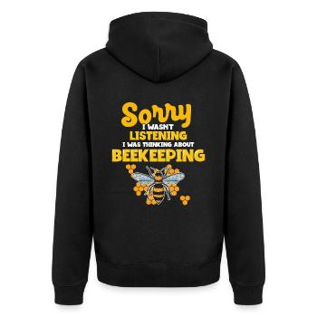 Apiculture Apiculteurs Abeilles Apiculteurs - Veste à capuche bio Premium Unisexe - noir - Dos - Nico (187cm)