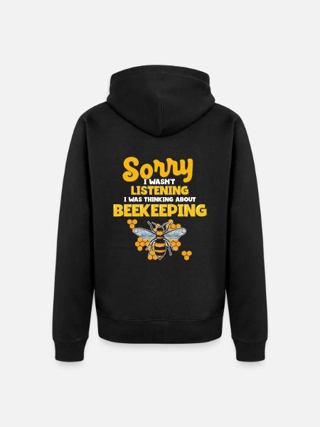 Beekeeping Beekeepers Bees Honey Beekeepers - Unisex Premium Organic Zip Hoodie - black