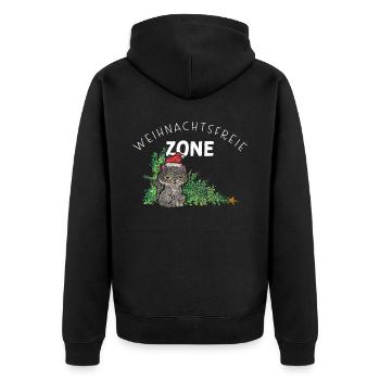 Anti Noël Noël Moufle Arbre de Noël - Veste à capuche bio Premium Unisexe - noir - Dos - Nico (187cm)