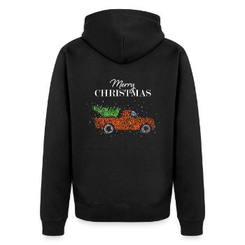 Joyeux Noël Arbre de Noël Joyeux Noël - Veste à capuche bio Premium Unisexe - noir - Dos - Nico (187cm)