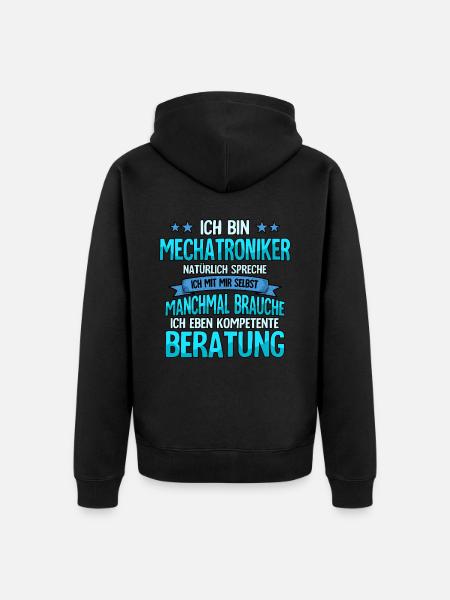 Mechatroniker - Unisex Premium Bio Zip Hoodie - Schwarz